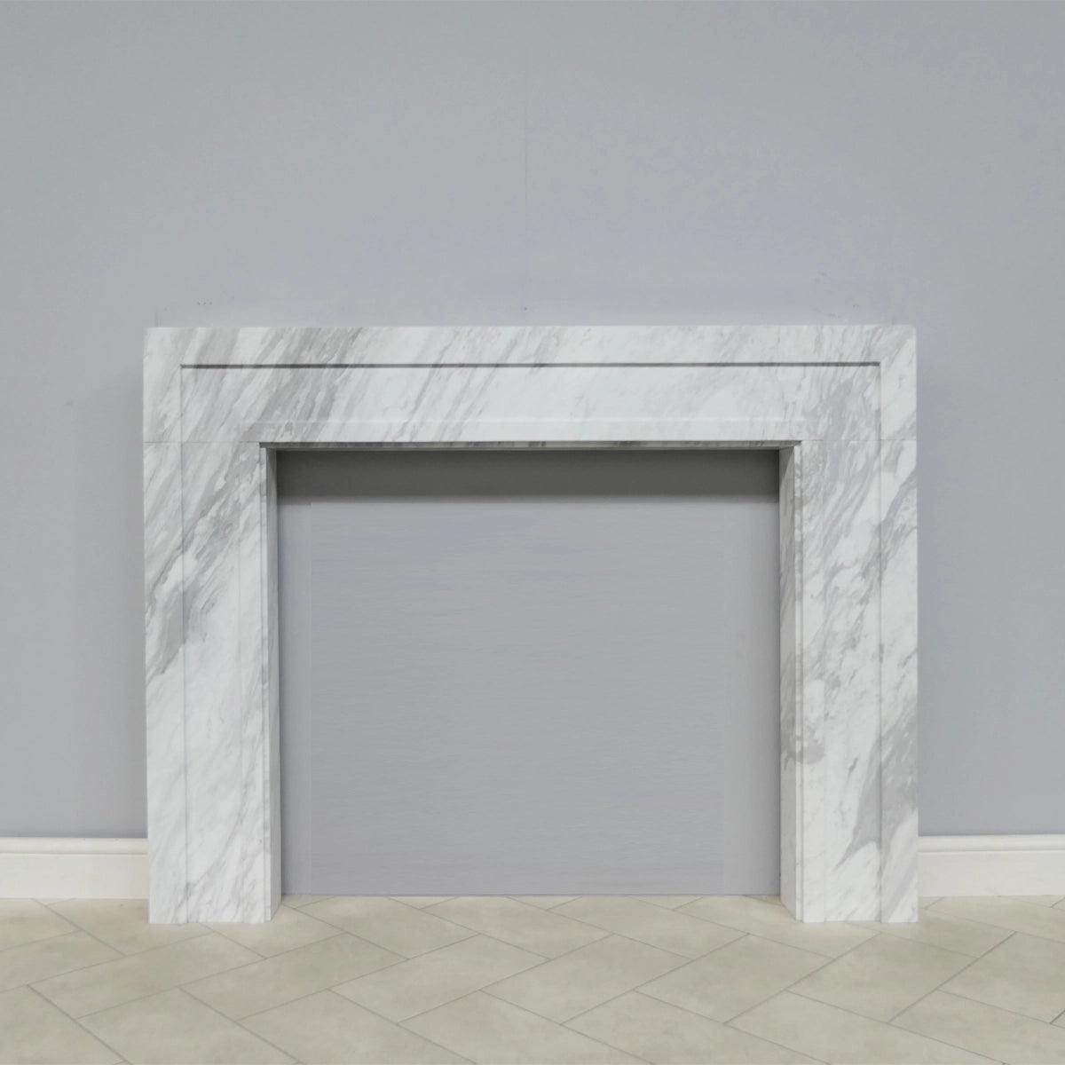 Marble Fireplace Surround - Shoreditch 58" Volakas - Honed