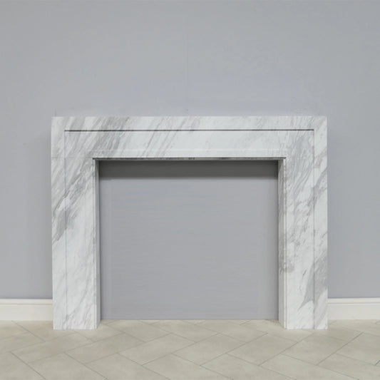 Marble Fireplace Surround - Shoreditch 58" Volakas - Honed