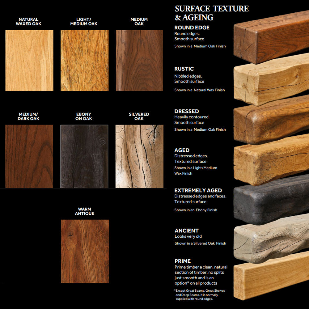 Focus Solid Oak Large Hollow Beam