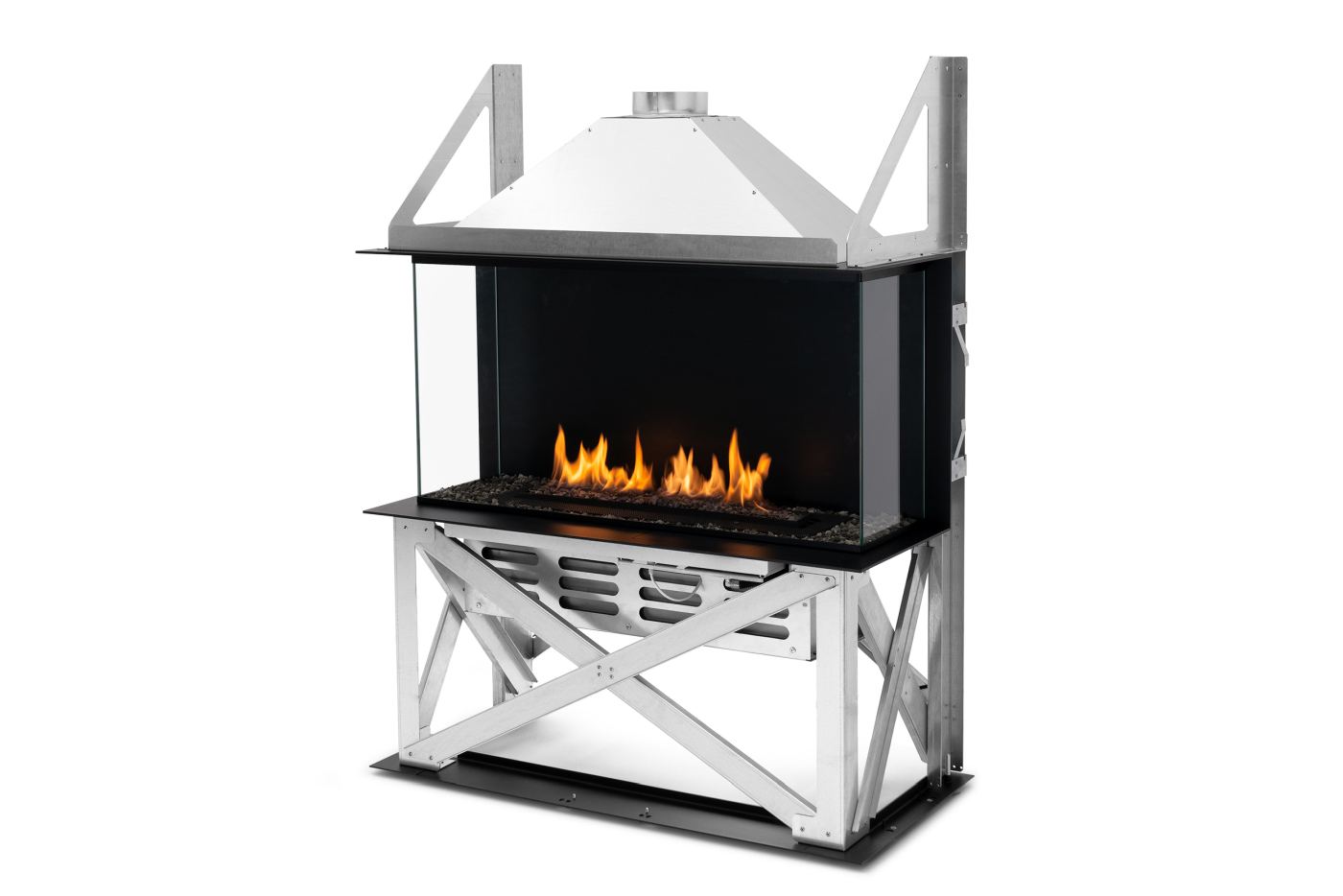 Planika Freestanding Bioethanol Fireplace - Planika Stone Core
