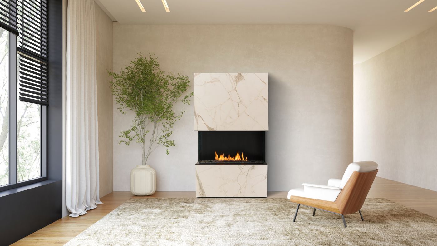 Planika Freestanding Bioethanol Fireplace - Planika Stone Daze