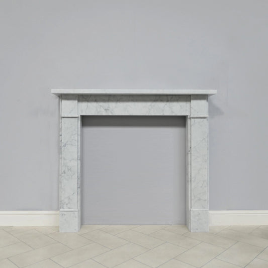 Marble Fireplace Surround - Victorian Classic 48" Carrara, 25mm rebate - Honed