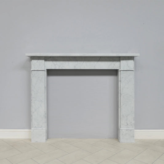 Marble Fireplace Surround - Victorian Classic 54" Carrara, 25mm rebate- Honed