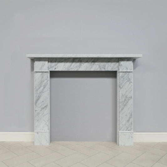 Marble Fireplace Surround - Victorian Classic 54" Carrara, 75mm rebate - Honed