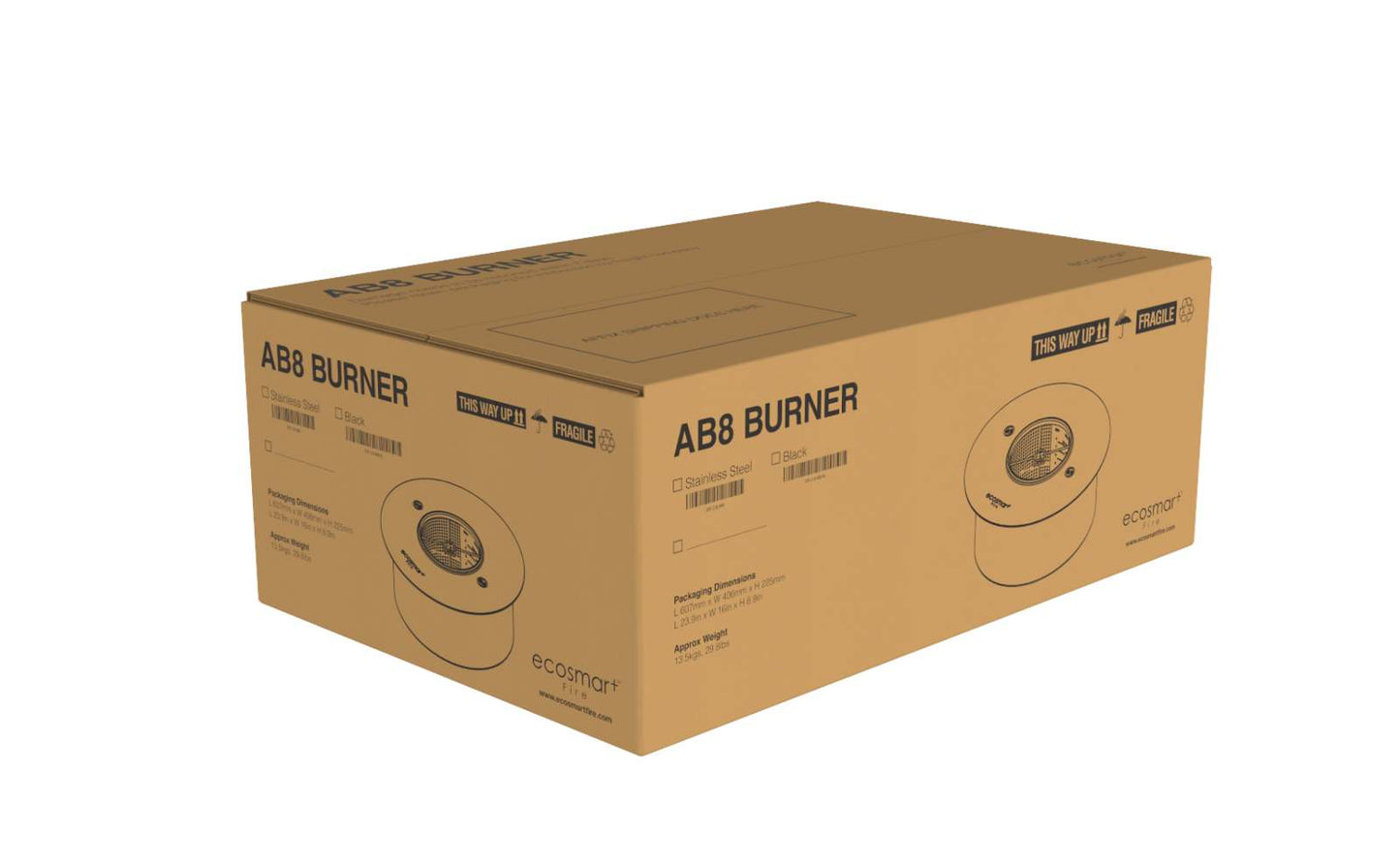EcoSmart Fire AB8 Bioethanol Burner Black