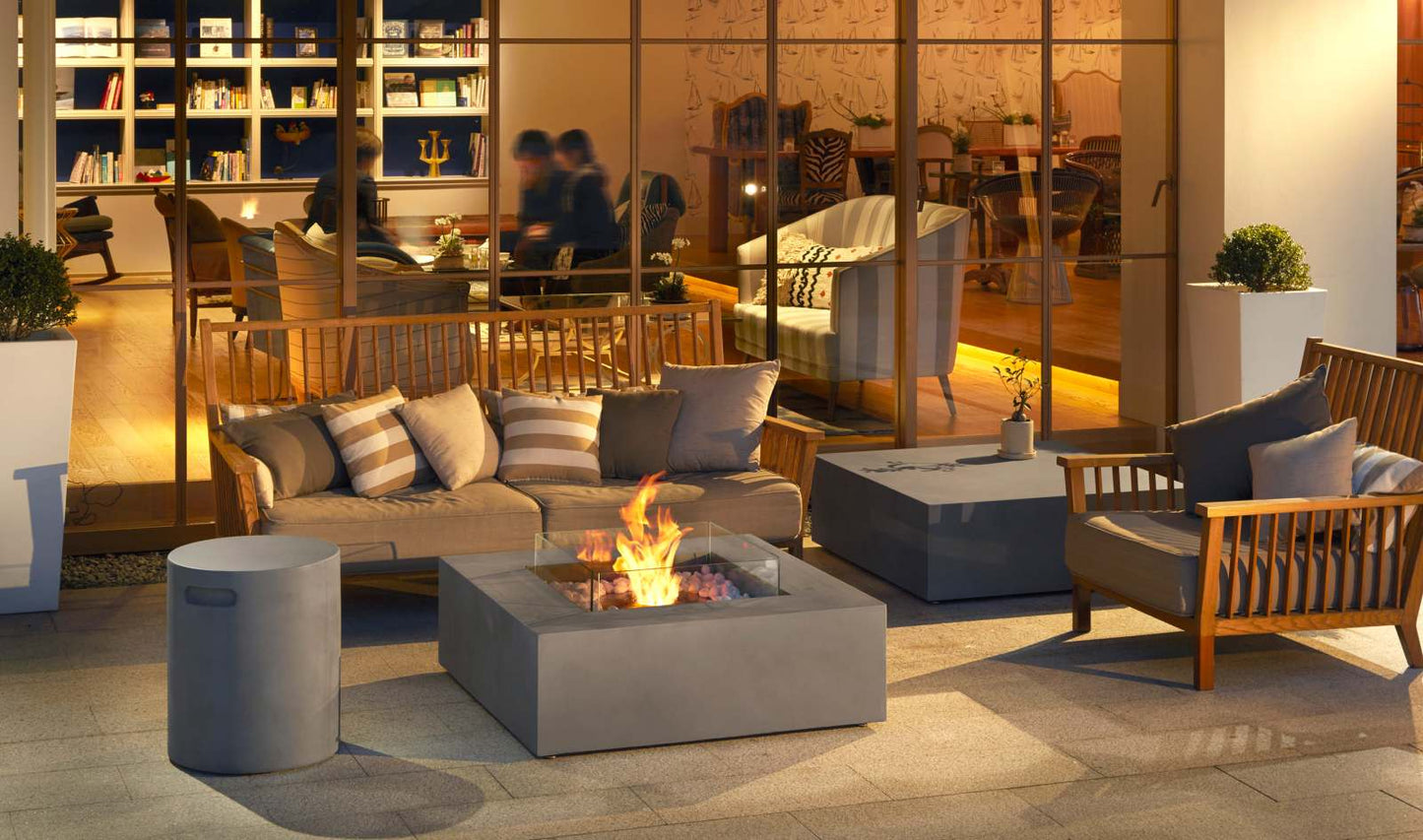 EcoSmart Fire Base 40 Bioethanol Fire Pit Table Natural