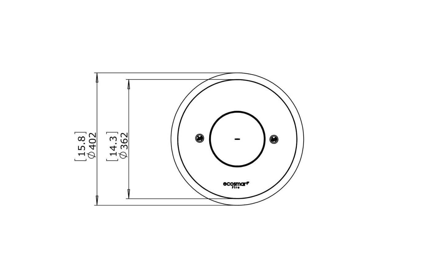 EcoSmart Fire AB8 Bioethanol Burner Black