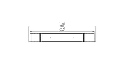 EcoSmart Flex Bioethanol Fireplace 104SS BX2 Single Sided Black
