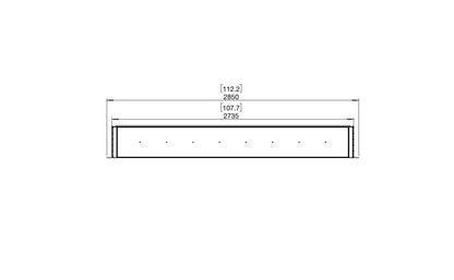 EcoSmart Flex Bioethanol Fireplace 104SS Single Sided Black