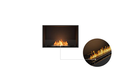 EcoSmart Flex Bioethanol Fireplace 32SS Single Sided Black