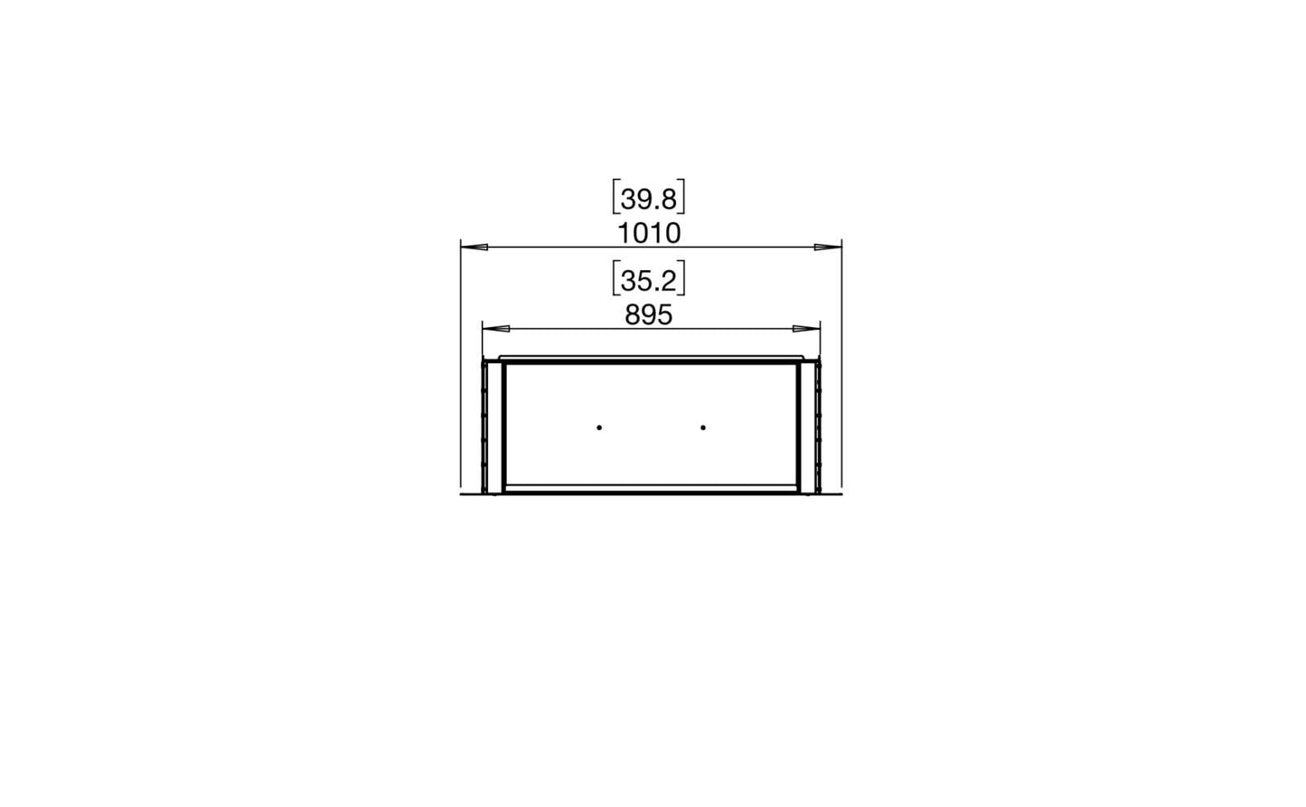 EcoSmart Flex Bioethanol Fireplace 32SS Single Sided Black