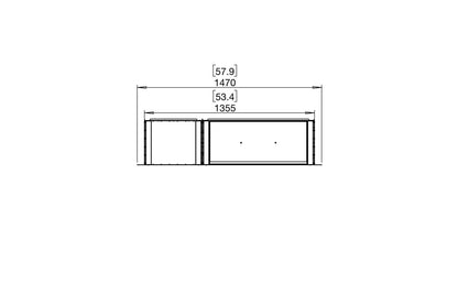 EcoSmart Flex Bioethanol Fireplace 50SS BXL Single Sided Black