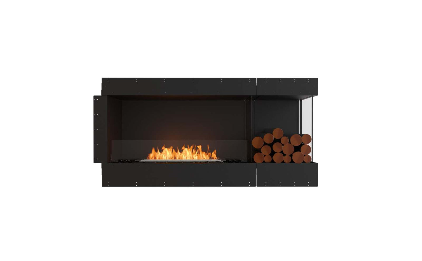 EcoSmart Flex Bioethanol Fireplace 60RC BXR Right Corner Black