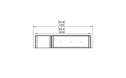 EcoSmart Flex Bioethanol Fireplace 60SS BXL Single Sided Black
