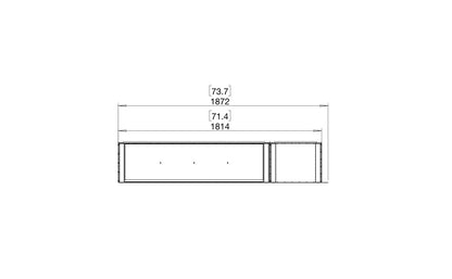 EcoSmart Flex Bioethanol Fireplace 68LC BXR Left Corner Black