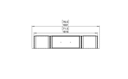 EcoSmart Flex Bioethanol Fireplace 68SS BX2 Single Sided Black