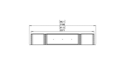 EcoSmart Flex Bioethanol Fireplace 78SS BX2 Single Sided Black