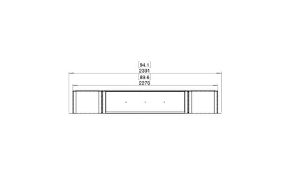 EcoSmart Flex Bioethanol Fireplace 86SS BX2 Single Sided Black