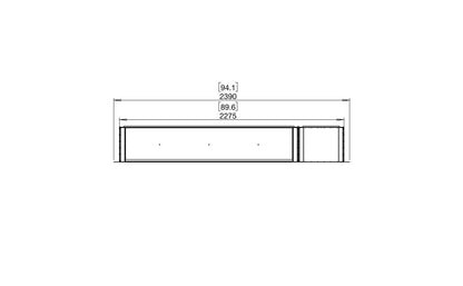 EcoSmart Flex Bioethanol Fireplace 86SS BXR Single Sided Black