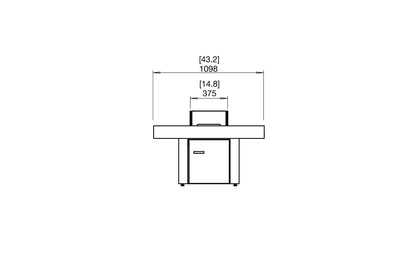EcoSmart Fire Gin 90 (Chat) Bioethanol Fire Pit Table Graphite