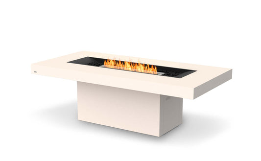 EcoSmart Fire Gin 90 (Dining) Bioethanol Fire Pit Table Bone