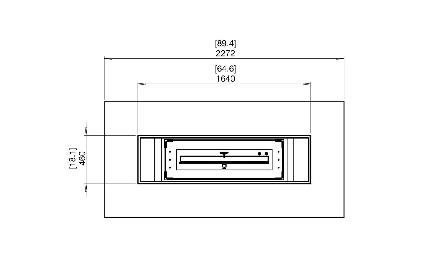 EcoSmart Fire Gin 90 (Bar) Bioethanol Fire Pit Table Graphite