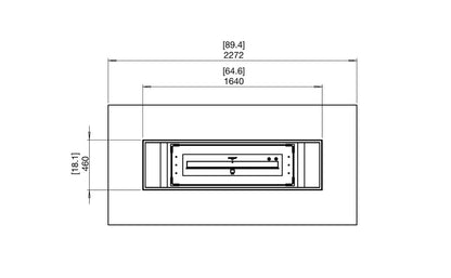 EcoSmart Fire Gin 90 (Bar) Bioethanol Fire Pit Table Graphite