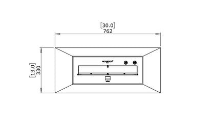 EcoSmart Fire Grate 30 Fireplace Insert Graphite
