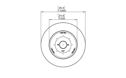EcoSmart Fire Pod 40 Bioethanol Fire Pit Bowl Graphite