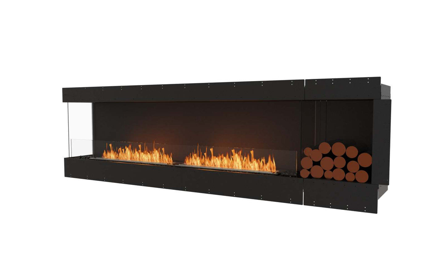 EcoSmart Flex Bioethanol Fireplace 104LC BXL Left Corner Black
