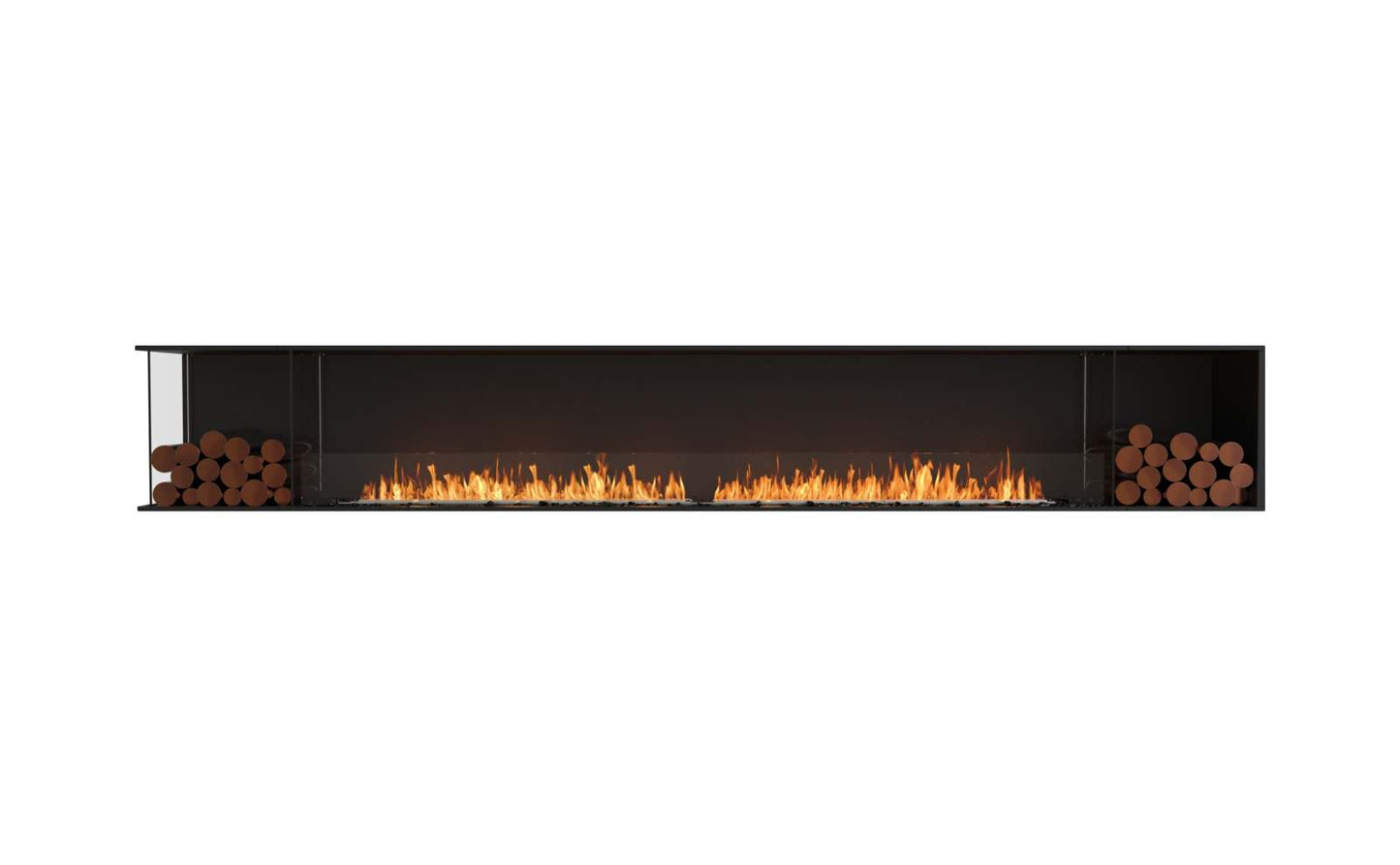 EcoSmart Flex Bioethanol Fireplace 140LC BX2 Left Corner Black