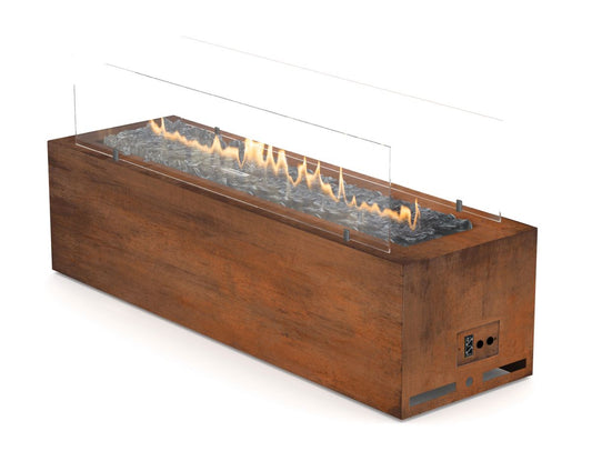 Galio Corten Automatic Outdoor Gas Fireplace Firebox