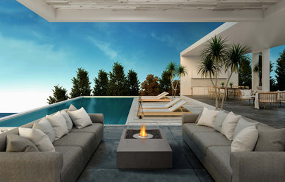 EcoSmart Fire Manhattan 50 Bioethanol Fire Pit Table Natural
