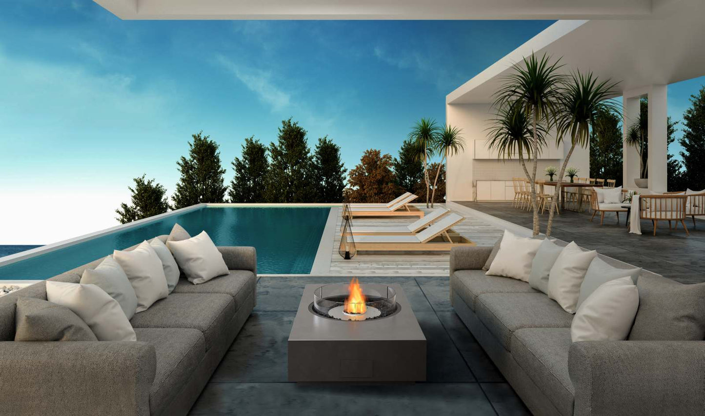 EcoSmart Fire Martini 50 Bioethanol Fire Pit Table Natural